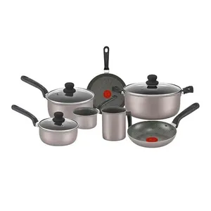 Conjunto de Panelas 7 Peças Rochedo Imusa Talent com Antiaderente Tefal Cinza