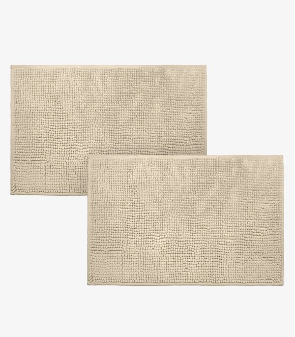 Kit 2 Tapetes Pipoca Bolinha Toque Macio Rovitex Home Bege UN / Bege