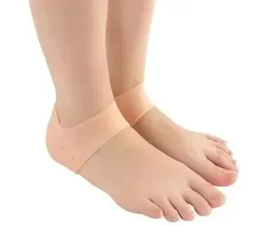 Par Meia Silicone Anti Rachadura Calcanhar Hidratante Protetor Ortopédica