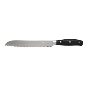 Faca para pão Fackelmann Nirosta em inox 33cm preta