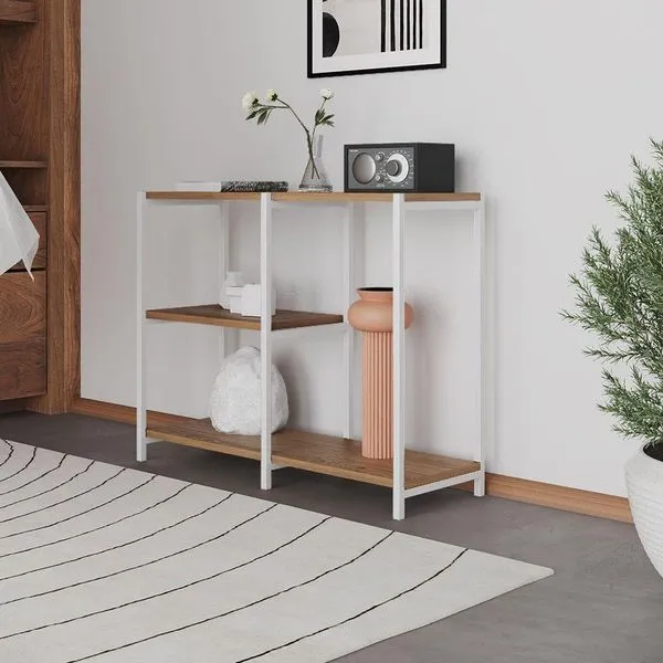 Aparador Industrial Artesania Branco E Imbuia 95cm