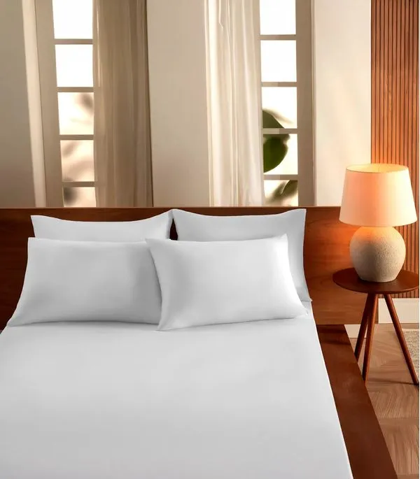 Jogo De Cama Casal Malha 3 Peças Liso Vivaldi Branco UN / Branco