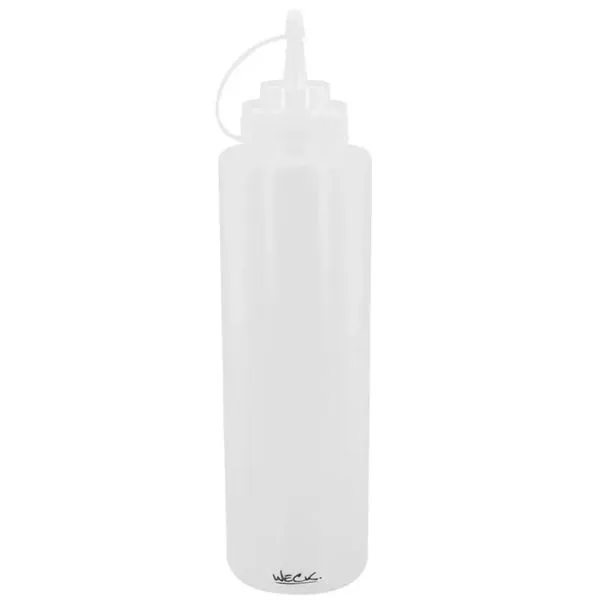 Kit 12 Bisnagas Plásticas Graduadas Weck 1L Flexíveis Molhos Maionese Ketchup Profissional