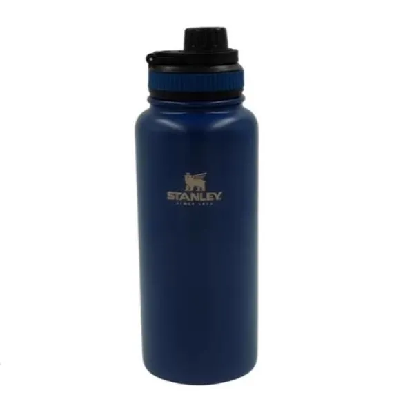 Garrafa térmica Isolada a Vácuo De Aço Inox Academia Azul