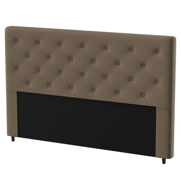 Cabeceira para Cama Queen Size Probel Hapton em Tecido Suede Marrom