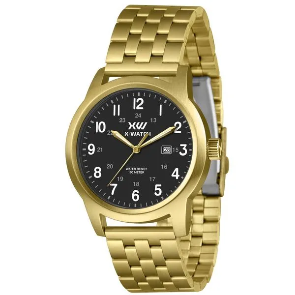 Relógio X-Watch Masculino Ref: Xmgs1046 P2kx Casual Dourado