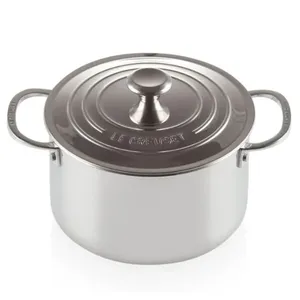 CAÇAROLA LE CREUSET FUNDA SIGNATURE 3-PLY AÇO INOXIDÁVEL 20CM 96600620000000