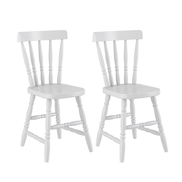 Kit com 2 Cadeiras Piratini Colonial 150B Branco