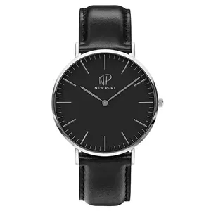 Relógio De Pulso Feminino Couro Minimalista New Port 40mm