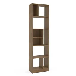 Estante de Livros Piratini Alta 9 Prateleiras 178cm Design Clean Compacta Politorno Freijó