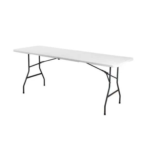 Mesa Portátil Dobrável Vira Maleta Com Alça Camping Branco