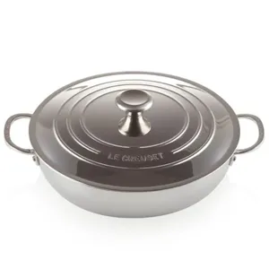 CAÇAROLA LE CREUSET BUFFET SIGNATURE 3-PLY AÇO INOX 30CM 96600730000100