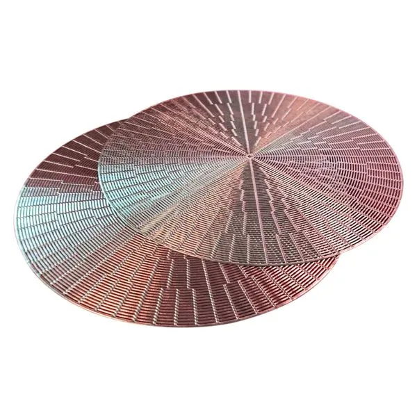 Jogo Americano 2 Peças Mesa Posta Mesa Redondo Linha Luxo Tamanho Grande Modelo Egípcio em PVC Dourado