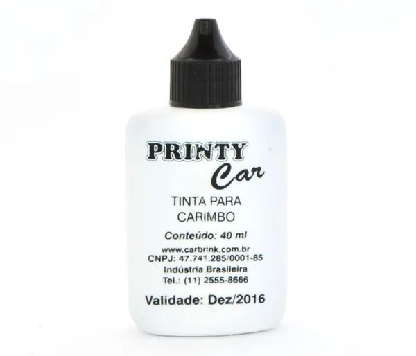 TINTA P/ALMOFADA CARIMBO PRETO 40ML CARBRINK