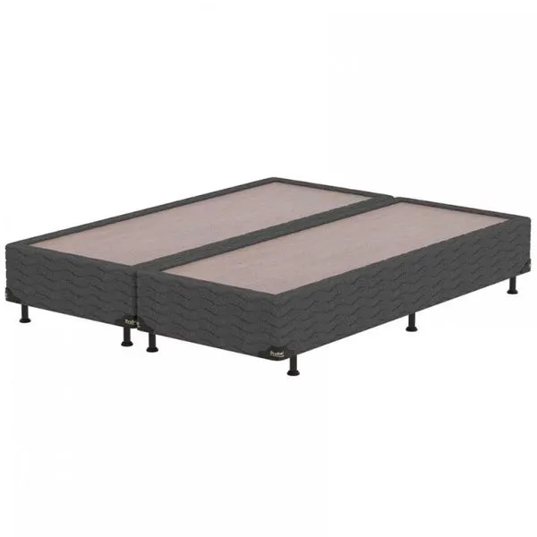 Base Box King Size Probel Village com Revestimento em Tecido Poliéster 38x193x203cm Preto