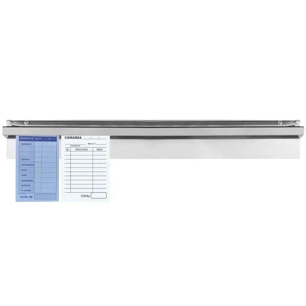 Porta Comandas de Parede 60cm Aço Inox com Esferas de Vidro Domama