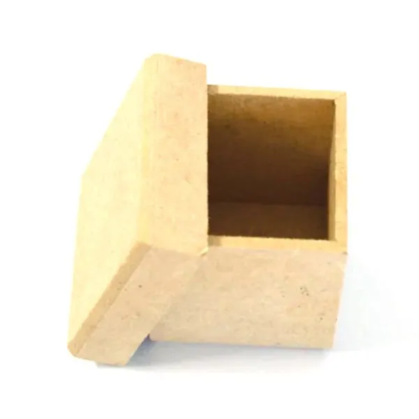 Caixa Mdf Rustika Lisa Reta com Tampa 5x5x5cm
