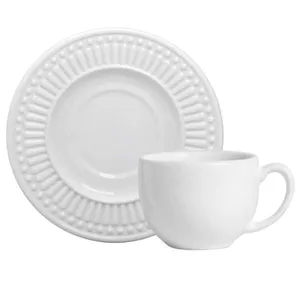 Aparelho de Jantar Roma Ravenna 61091 42 Peças Porto Brasil Branco n/a