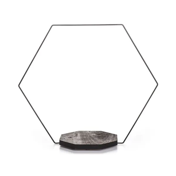 Armação Festplastik com Base de Madeira 23x43cm Preta