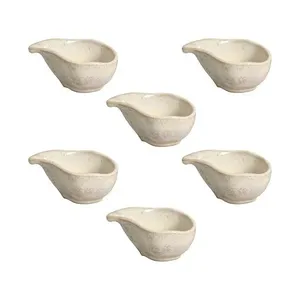 Conjunto de Molheiras Oval Porto Brasil Orgânico Latte 40ml - 6 Peças