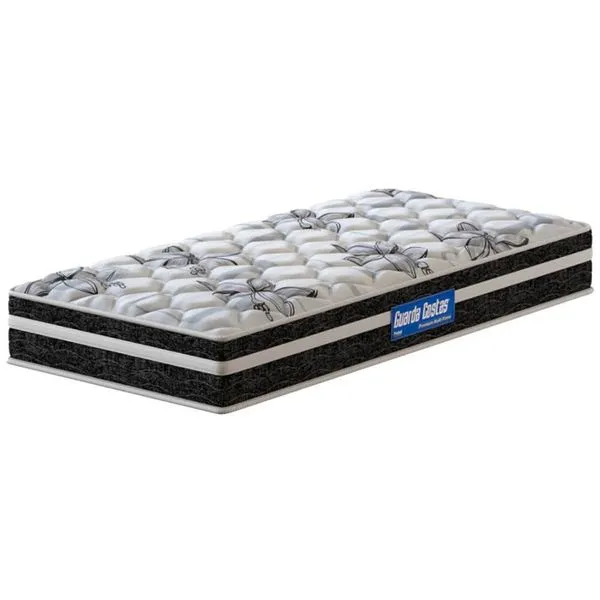 Colchão de Solteiro Probel Guarda Costas Premium Multi Firme Espuma D20 e 28 22x88x188cm Branco e Preto