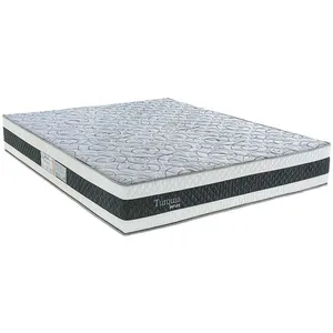 Colchão Queen Turquia com Molas Pocket e Pillow Inn Biflex Branco com Grafite