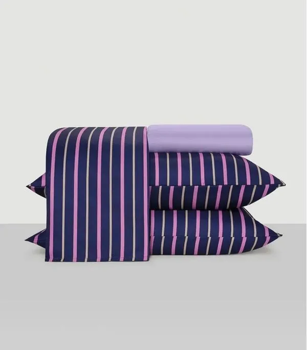 Jogo De Cama Solteiro 3 Peças Lar E Lazer Roxo UN / Roxo