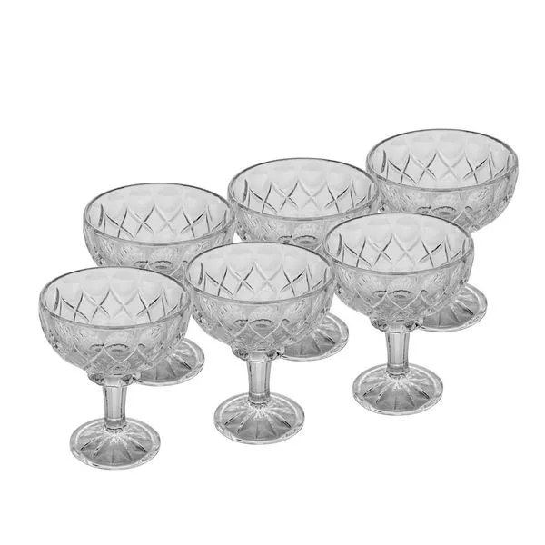 Conjunto de Taças para Sobremesa Wolff Angel em Cristal 260ml  6 Peças Transparente