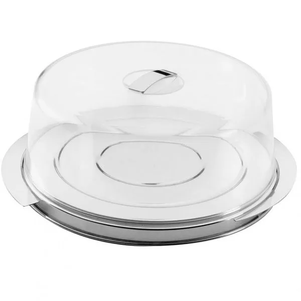 Prato para Bolo Forma Terrazas com Cúpula 27,5 cm Transparente