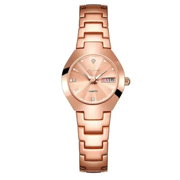 Relógio Feminino POSHI 930 À Prova D'Água 40 / Ouro rosa