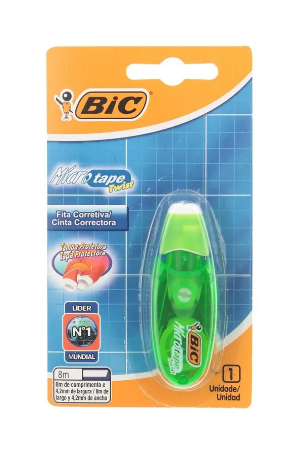 Fita Corretiva Bic Micro Tape 4mmx8m Verde