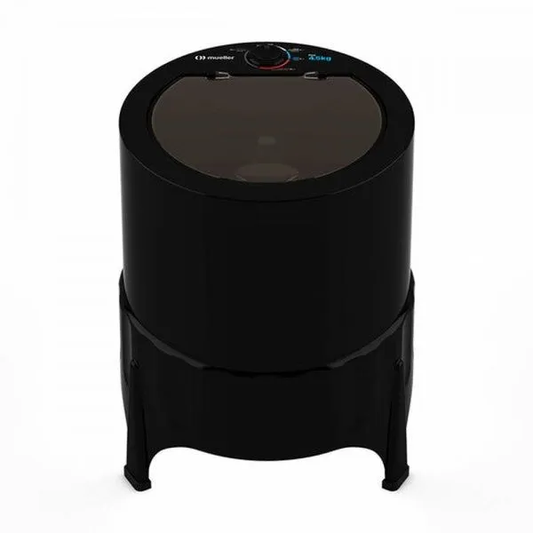 Tanquinho Mueller Plus 4.5Kg SemiautomáticoTimer Preto / 220V