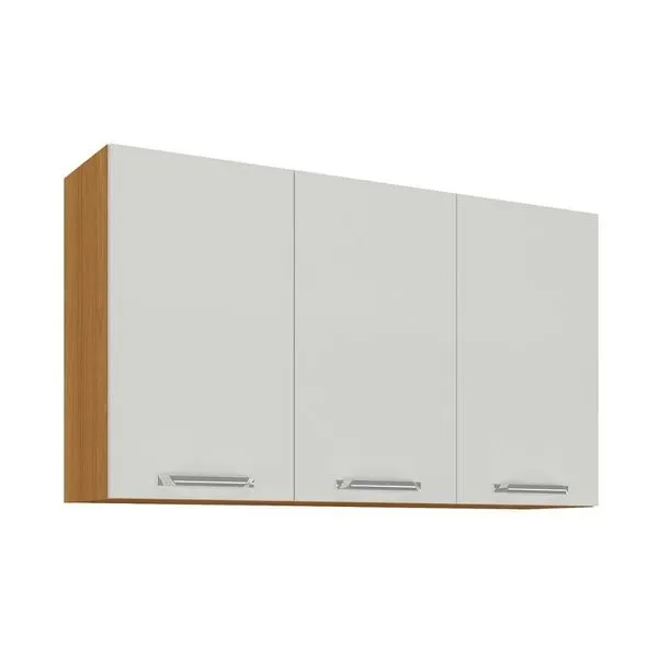 Armário Aéreo De Cozinha Itatiaia 120cm Em Madeira Cinamomo-off White Vegas