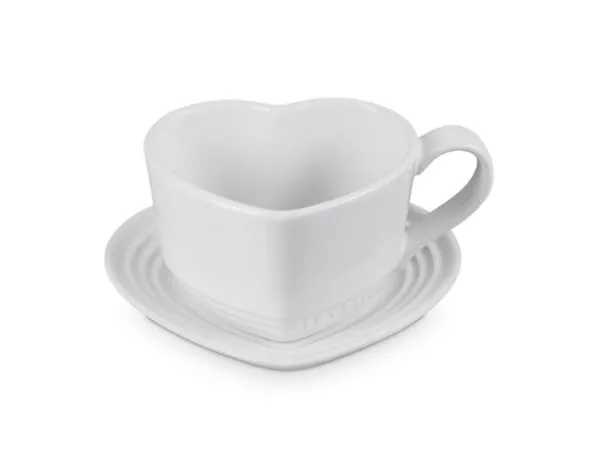 CANECA LE CREUSET DE CORAÇÃO COM PIRES 220ML BRANCO 80311220100013