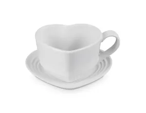 CANECA LE CREUSET DE CORAÇÃO COM PIRES 220ML BRANCO 80311220100013