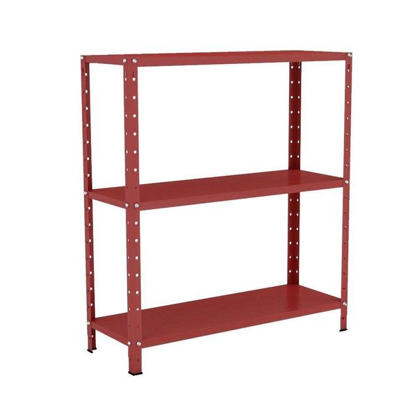 Estante Aço 3 Prateleiras Eaf007 Vermelho