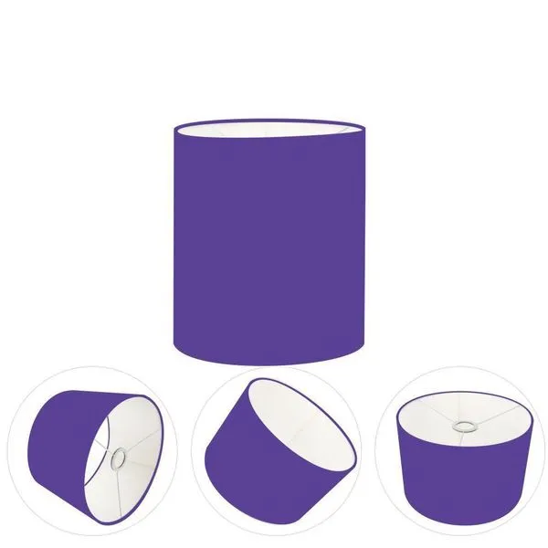 Cúpula Abajur Cilíndrica Cp-7001 ø13x15cm - Roxo