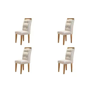 Conjunto 4 Cadeiras Para Sala De Jantar Imbuia.