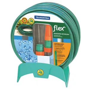 Mangueira Tramontina Flex 20m PVC com Suporte Verde