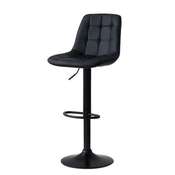Banqueta Alta Elegance Com Base Giratória E - Preto
