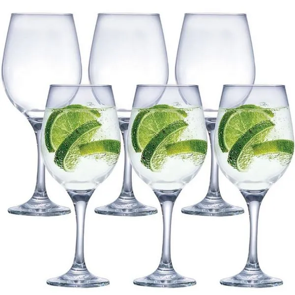 Conjunto de Taças para Água Ruvolo One 490 ml 6 Peças Transparente