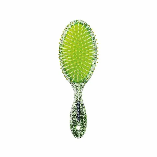 Escova Glitter Marco Boni Nylon Pin Oval Verde