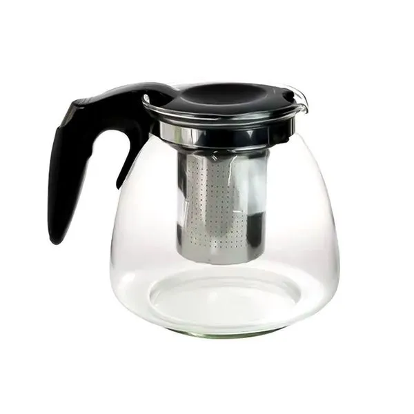 Chaleira Bule De Vidro Com Infusor Chá Café Inox 950ml