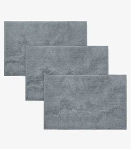 Kit 3 Tapetes Pipoca Bolinha Toque Macio Rovitex Home Cinza UN / Cinza