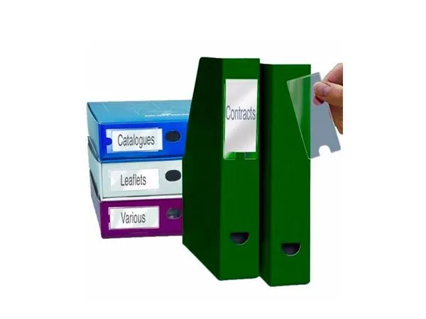 Porta Etiquetas Auto Adesivo 25x75mm - Embalagem 6 Unds