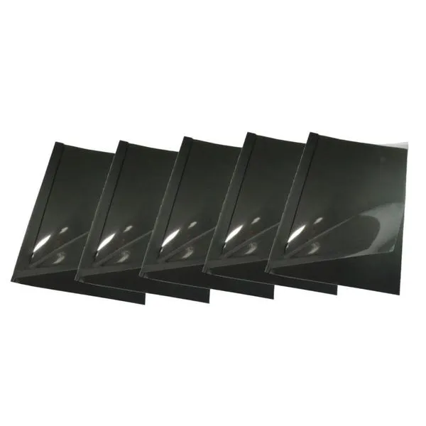 Kit 5 Capas Encadernação Térmica Até 300 Folhas A4 Preta