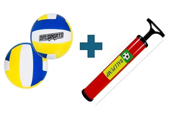 Bola De Volley PVC C/ Bomba de Ar - DM Toys