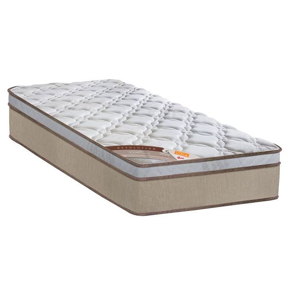 Colchão Solteirão Castor Sleep Revolution com Molas Ensacadas e Euro Pillow 27x96x203 cm Branco com Bege