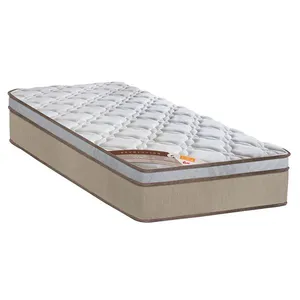 Colchão Solteirão Castor Sleep Revolution com Molas Ensacadas e Euro Pillow 27x96x203 cm Branco com Bege