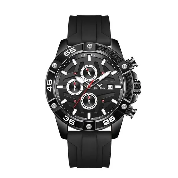 Relógio Luminoso de Pulso Militar Masculino tamanho unico / Preto